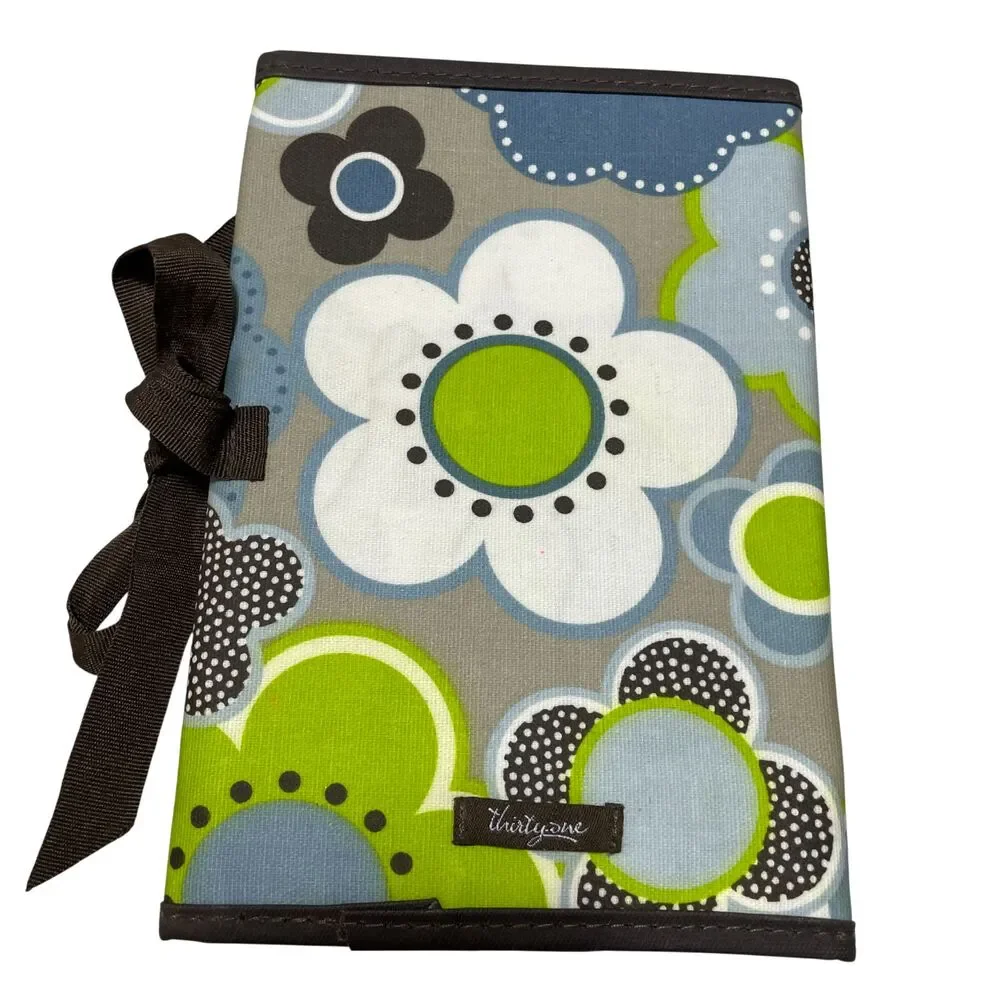 Thirty-One Fold &*‎ Go Organizer NEW Green Teal Floral